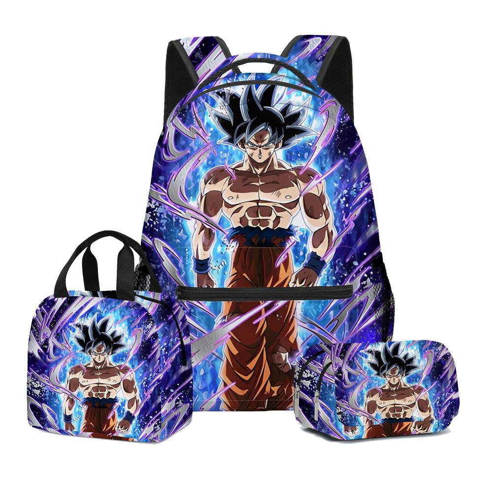 Dragon Ball Dragonbal Three-Piece Set, Primary And Secondary School School Bag, Children'S Backpack, Lunch Bag, Pen