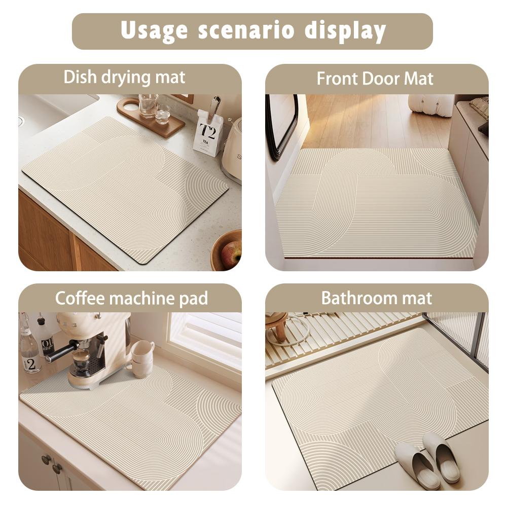 Super Absorbent Bathroom Mat Non-slip Bath Rug Quick Dry PVC Bathroom Rugs Floor Mat