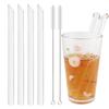 High Borosilicate Glass Straw Set Reusable Straw 12mm Wide Smoothie Straw for Bubble Tea Milkshakes Drinking for Bar Accessories 5