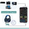Voice Disguiser Voice Changer 8 Built In Sound Effects ABS Portable Black Multiple Connection Modes for Live Streaming
