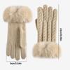 Windproof Knitted Gloves Warm Outdoor Sports Gloves Fashion Cycling Gloves  for Women