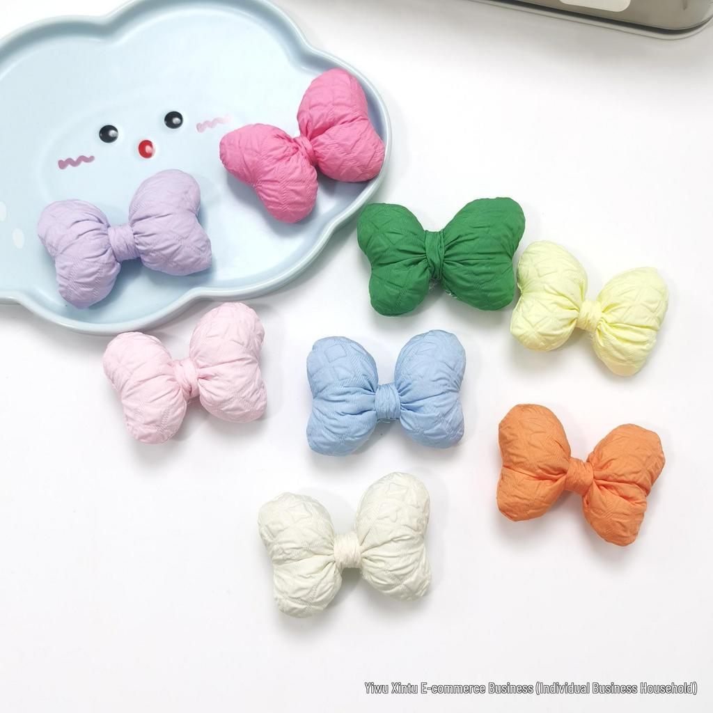 Korean Fabric Cotton Bow Knot Hair Clip & Doll Accessories for Kids