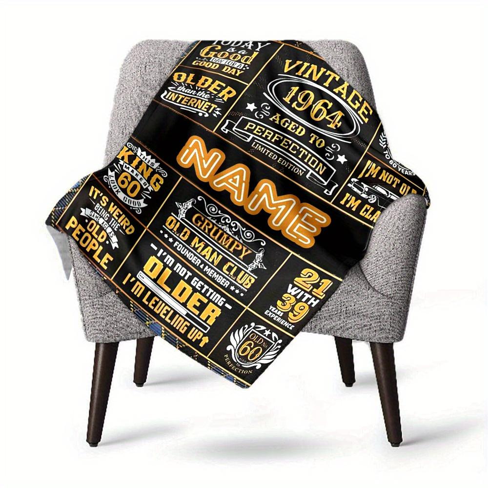 Vintage 1964 Birthday Home Blankets Comfortable Soft Lightweight Multiseason Blanket For Picnic Sofa Office Bed Living Room Suitable As Gifts For