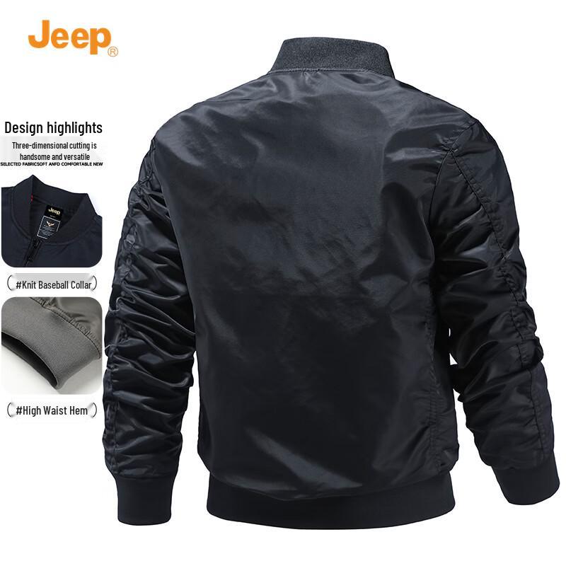 JEEP Men's Baseball Collar Bomber Jacket