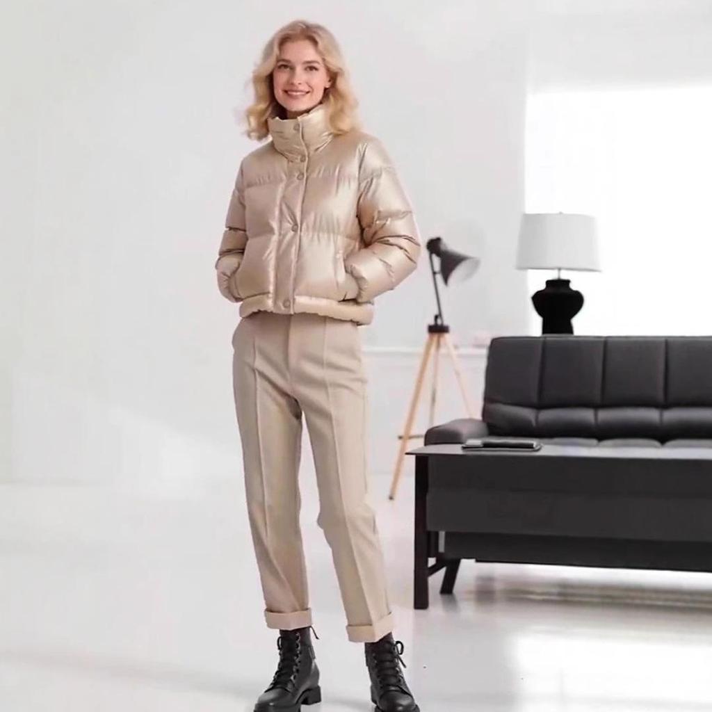 Autumn & Winter Short Down Jacket - Thickened Casual Commuter, 90% White Duck Down, Versatile Style
