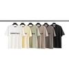 T-shirt Unisex in Cotone FOG Essentials Stagione 7 con Stampa di Lettere in Rilievo Vestibilità Larga T-shirt Streetwear