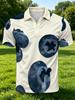 Men'S Outdoor Polo Shirt, Multi-Sizes Available, Full Print Blueberry Fruit Pattern, Fashionable Casual Comfortable, Men'S Top Suitable for Hiking And