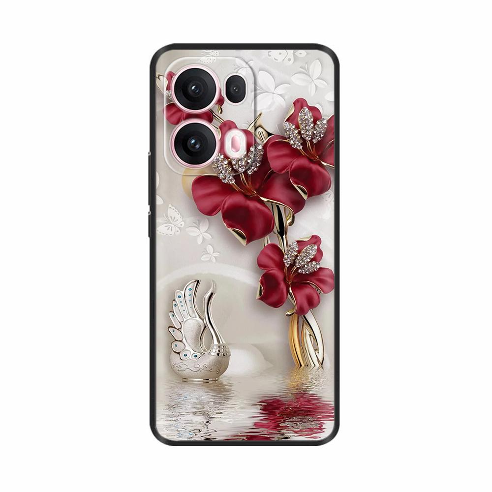 Silicone Case For OPPO Reno 13 Pro Cover CPH2697 PKK110 Cute Cartoon Painted Shockproof Fundas For OPPO Reno 13 5G Reno13 Covers