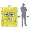 SpongeBob SquarePants Silky Angry Face Supersoft Blanket
