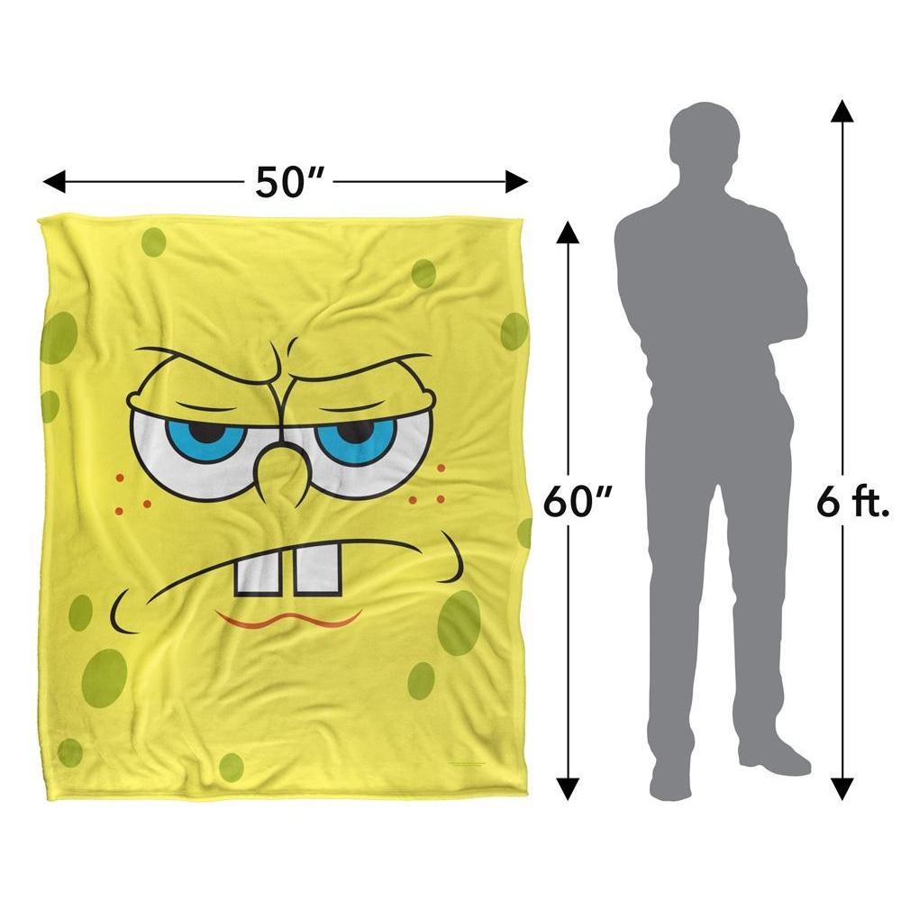 SpongeBob SquarePants Silky Angry Face Supersoft Blanket