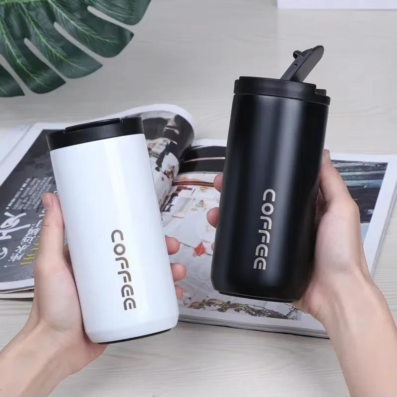 400ml Stainless Steel Coffee Thermos Bottle Thermal Mug Leakproof Car Vacuum Flasks Coffee Cup Travel Portable Insulated Bottles