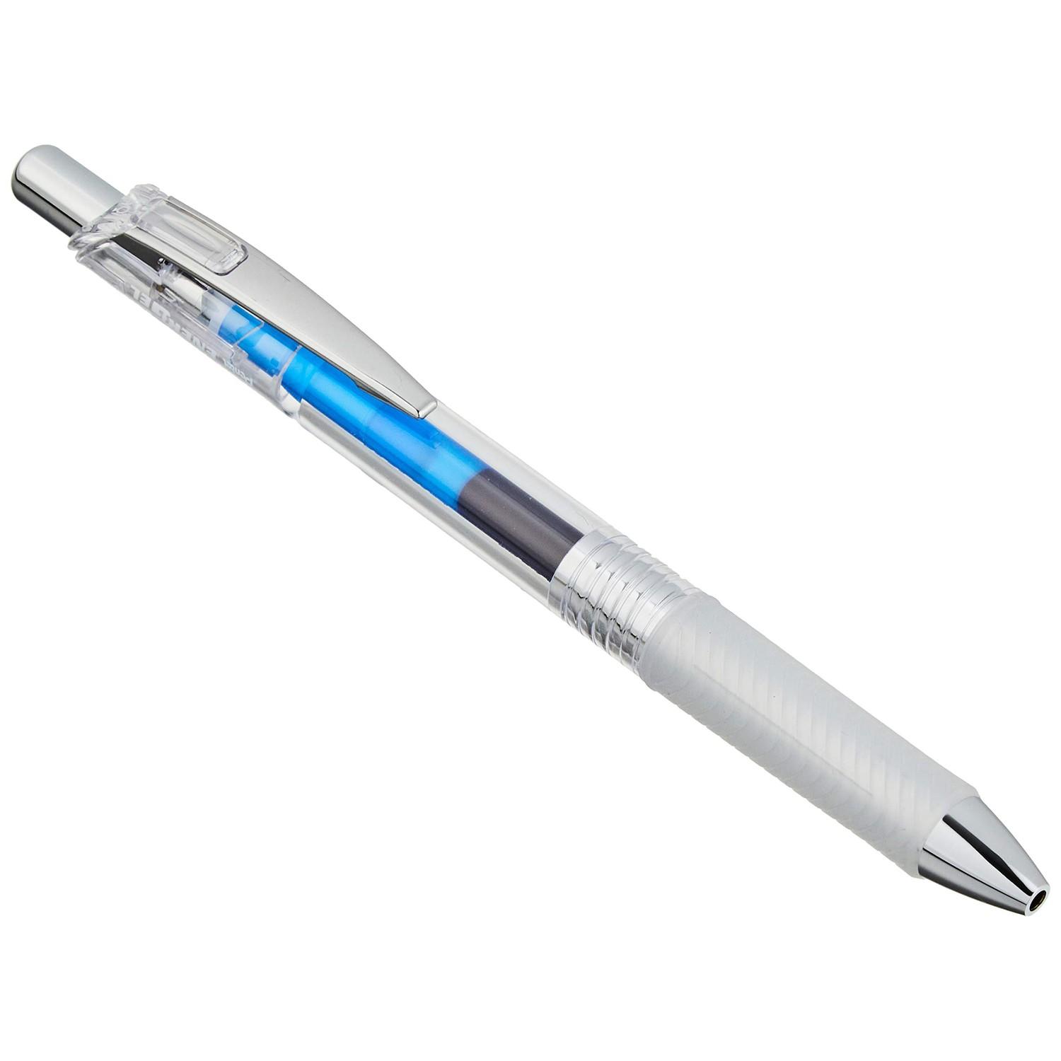 Pentel Gel Ink Ballpoint EnerGel Dye Gel 13g Pen, Infree, 0.5mm, Blue, BLN75TL-C, Dimensions W16xD11xH147mm, 0.5mm, Water-Based Ink, Knock-Style, синий