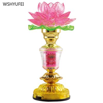 Metal Lotus Simulated Candlestick Living Room Home Decoration Temple Sacrificial Supplies Feng Shui Decoration Candle Holder