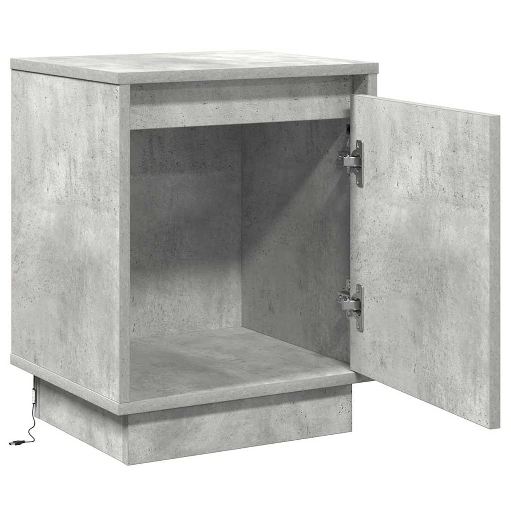 Nightstand 2 pcs Concrete Grey 39 x 34.5 x 50 cm Particleboard