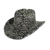 Retro Leopard Print Western Cowboy Hat European and American Style Men's and Women's Fashion Top Hat Autumn and Winter New Versatile Jazz Hat