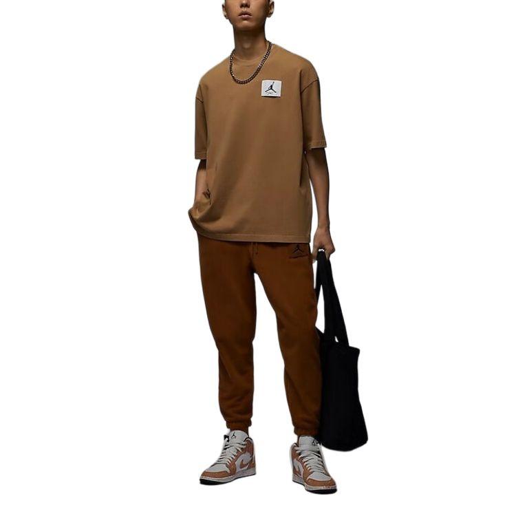 Air Jordan Flight Essential Oversized T-shirt Asia Sizing 'Brown' Men's DZ0605-231
