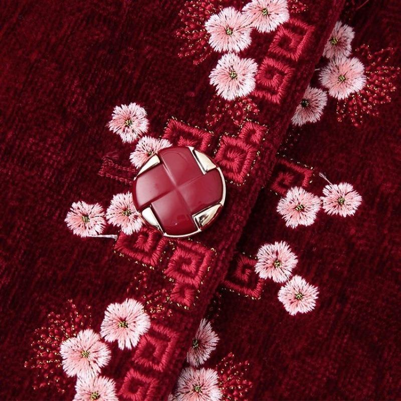 Herbst- und Winter-Neuer Samt-Dicker Mantel, Ehefrau 0 Jahre alt, Winter-Warmes Oberteil, Festliche Kleidung