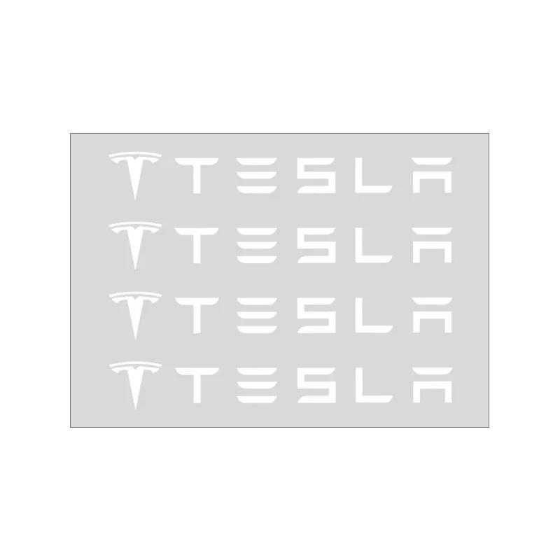 

Car Sticker Tesla 4Pcs Car Door Handle Stickers Tire Rear View Mirror Decals for Tesla Model Y 3 S X Emblem Accessory Protector білий