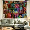 Fantasy Bookself Wall Tapestry Aesthetic Wall Hanging Printed Fabric Blanket Decorative Tapestries for Bedroom Living Room Home Decor