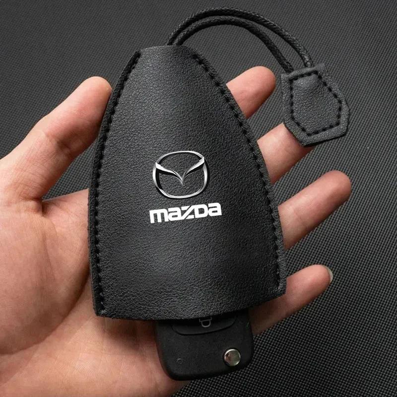 

Fashion Car Key Chain Storage Bag Split Car Key Case Key Case For Mazda BK BL Axela 5 CX5 CX6 CX-4 CX-7 MX5 RX8 Ms M3 M5 M6 MX3 коричневый