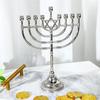 Je Gåva- Icke-fläckande 9-armade Davidsstjärna Ljusstakar, Chanukka Menorah Uppgraderingskoppar W