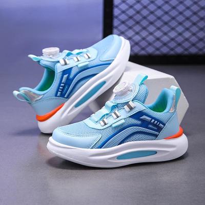 Atmungsaktive Netz-Sportschuhe für Kinder mit Drehknopf für Frühling/Sommer 2024