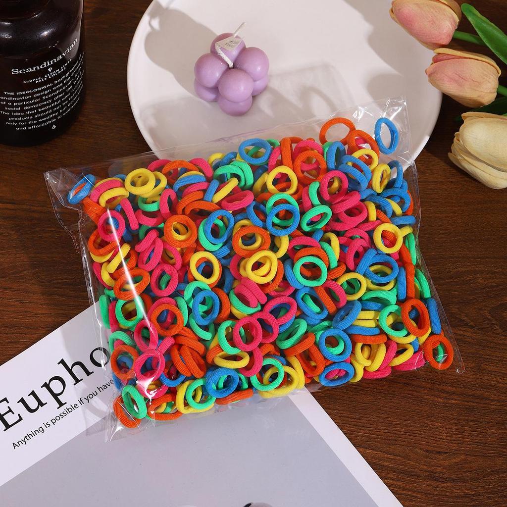 500-Pack Hair-Friendly Elastic Bands for Girls & Babies