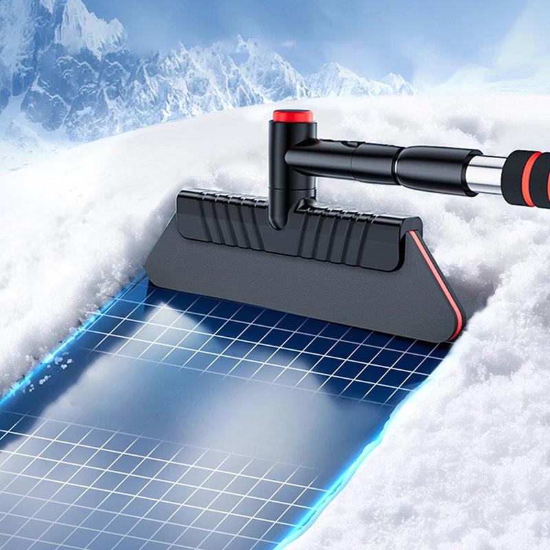 1Pc Multifunctional Winter Car Cleaner Extendable Snow Shovel Ice Scraper Brush Detachable Windshield Too