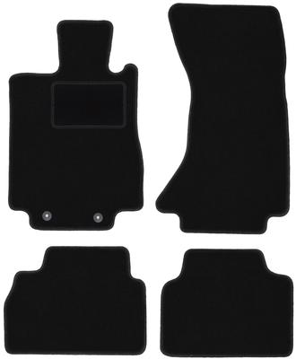 Schwarze Velours-Fußmatten für: Mercedes S W220 4Matic kurz (1998-2005)