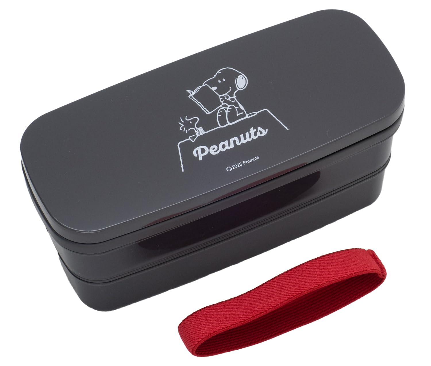 

OSK Snoopy Lunch Box Dividers and 340ml 300ml Two-Tier (with Belt) PW-28K (Black) (Top) (Bottom) чёрный