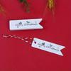 100PCS Matte Finish Christmas Gift Tags with String - Holiday Present Labels with Merry Christmas Lettering Design