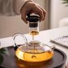 Chinese Fortune Mouse Teapot: Thick Glass Mouse-Tail Pot with Filter and Separator for Brewing Tea