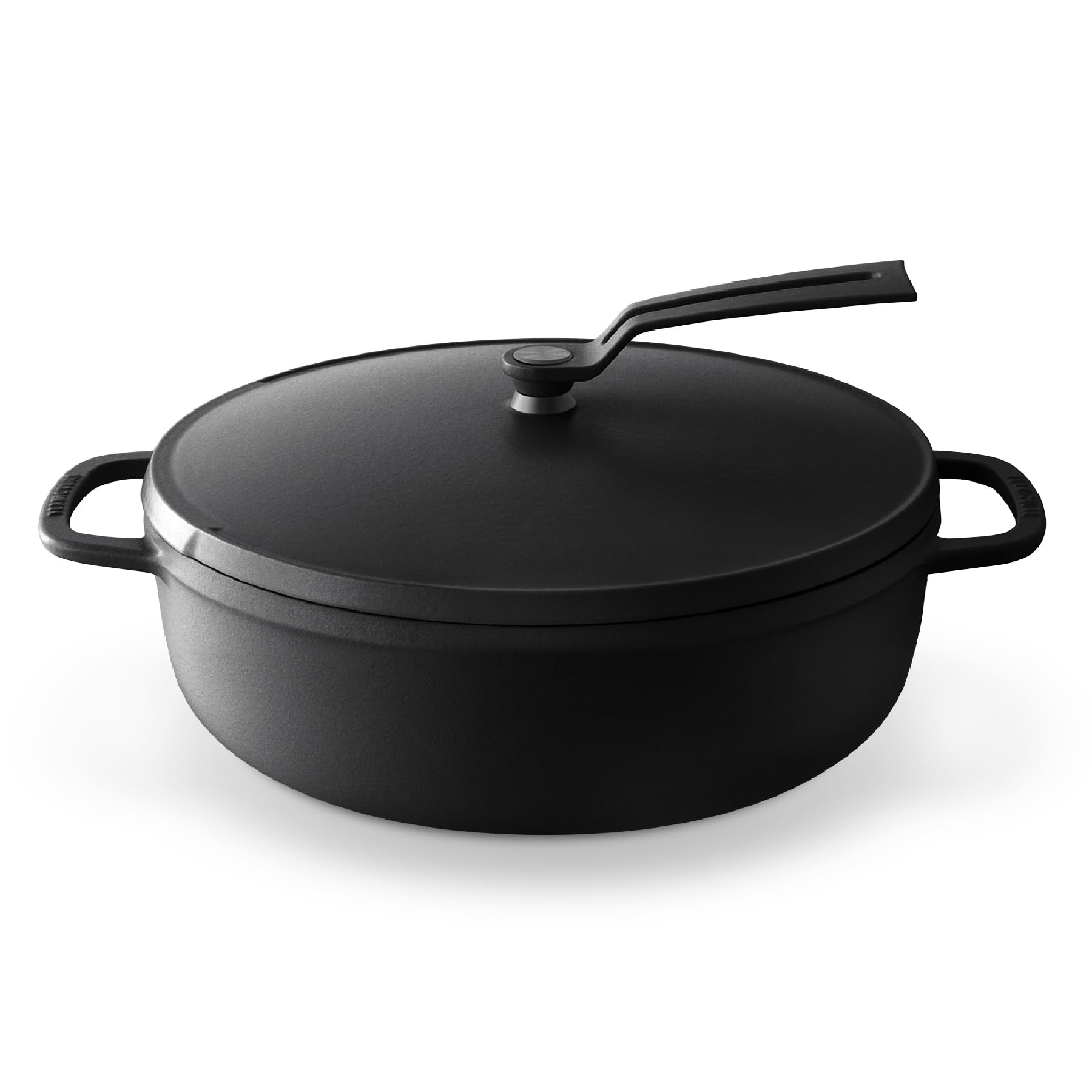 

Vermicular Cast Iron Enamel 26cm Matte Waterless Cooking and Bake Includes Recipe Oven Pot Pot, (Shallow), Black, Function, Booklet, 2, Self-Standing