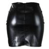 Hohe Gürteltasche Hüfte Kurzen Rock Weiblichen Rock Nachtclub PU Leder Reißverschluss Sexy Schwarz Hübscher Schlank Mode Lederrock