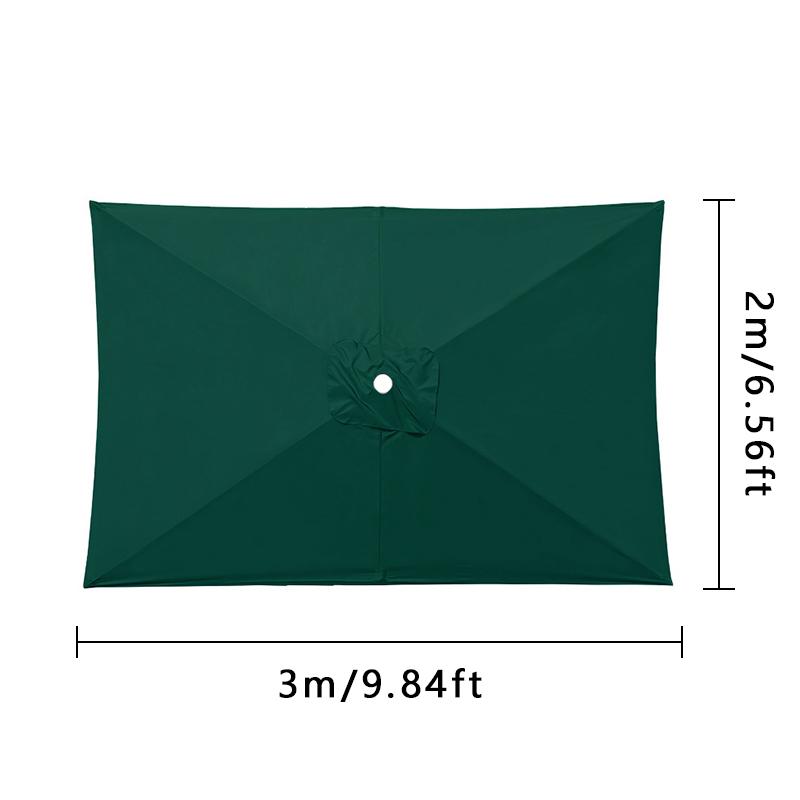 Outdoor Rectangular Parasol Cloth Garden Patio Sunshade Rainproof Sun Umbrella Replacement Cloth Heavy Duty Replacement Canopy