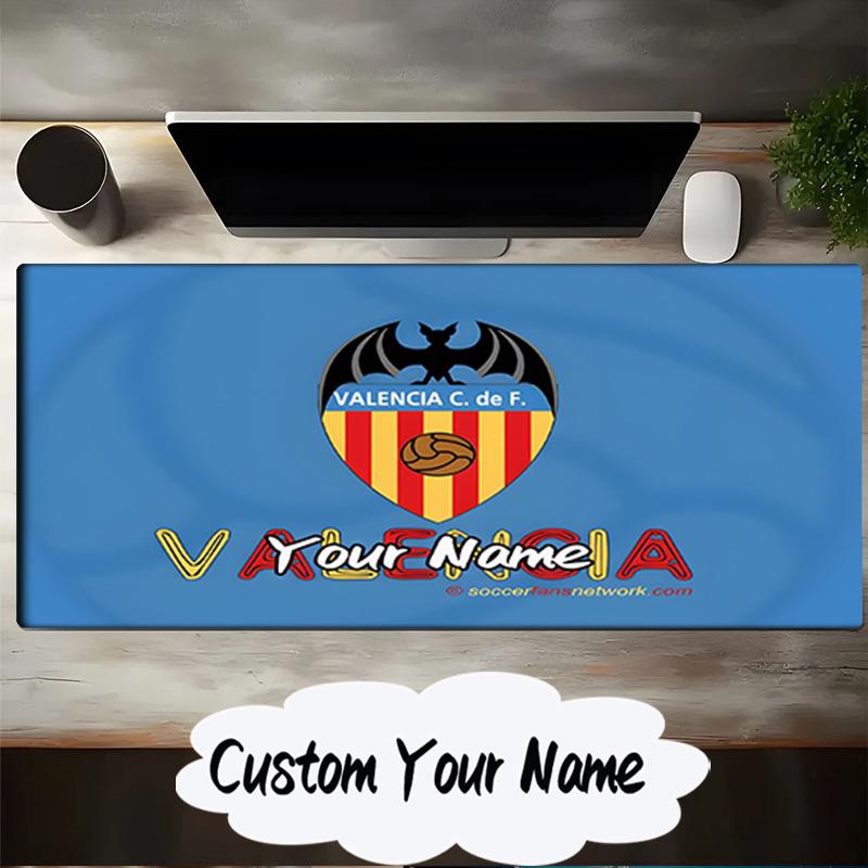 Custom Name Mouse pad Valencia Crest Design Mouse pad, Gaming Mouse Pad, keyboard pad, Desk Decor for computer notebook Fan Birthday Gift