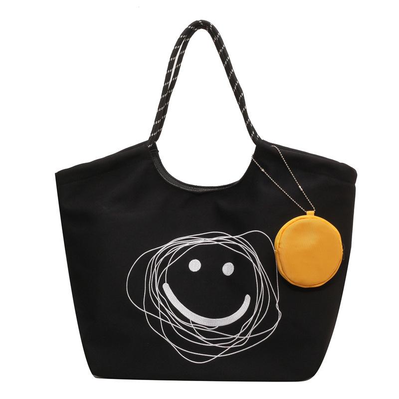 Polyester bag women's large-capacity new fashionable versatile shoulder bag cloth bag texture class tote bag