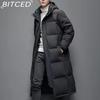 BITCED Couple's Matching Long Down-Filled Cotton Jacket Winter Thickened Warm Fashion Coat