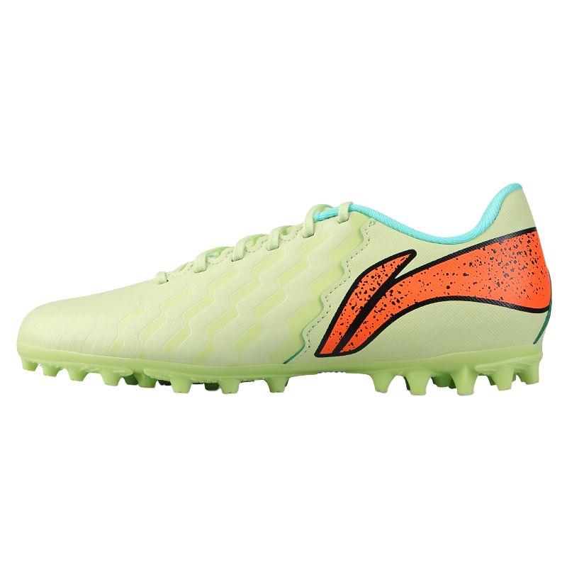 Li Ning Kids Jin Series Comfortable Versatile Fashion Soccer Shoes Kids Soccer Shoes Butterfly-Pink Green YKGU002-5