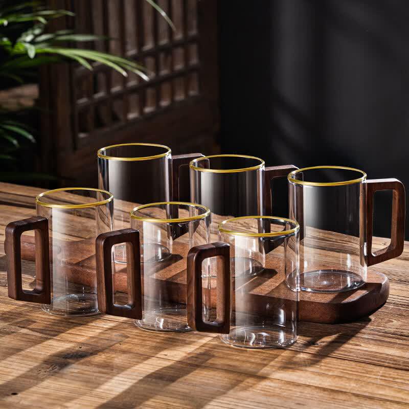 Chinese Style Heat-Resistant Glass Tea & Water Cup Set