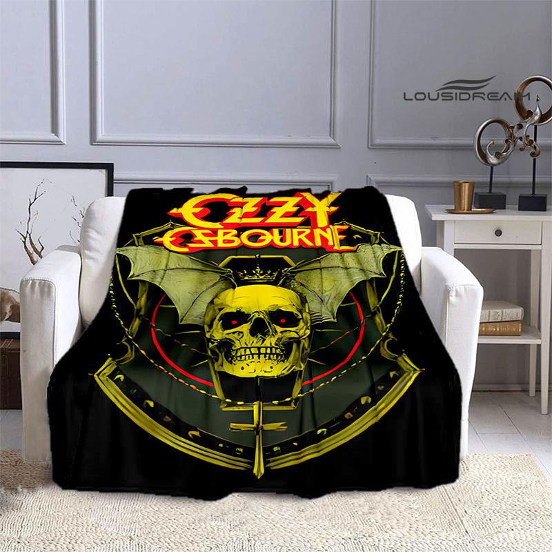 Ozzy osbourne printed blankets picnic blanket Warm Flannel blankets Soft and comfortable blanket bed linings Birthday Gift