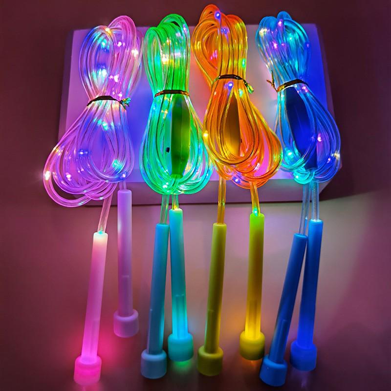 Children's LED Skipping Rope with Seven-Color Flashing Lights - New Night Toy