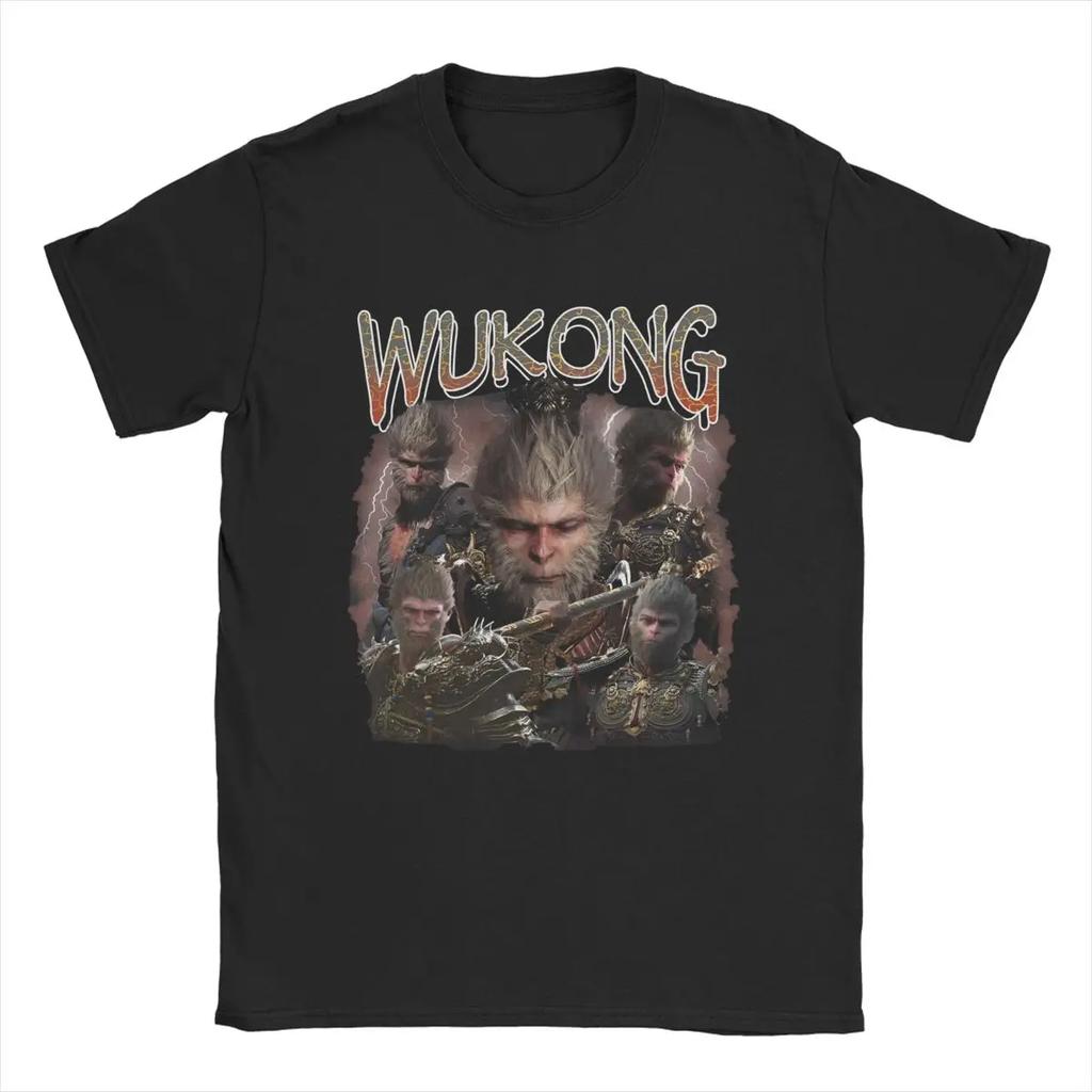Amazing BLACK MYTH WUKONG SUN WUKONG THE MONKEY KING T-Shirts Men Women's Pure Cotton Tee Shirt Original Clothing