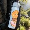 1PC Donut Cartoon Pattern 750ml Color Plastic Sports Water Bottle Leakproof Flip Straw Lid Suitable for Sports Office Home Use