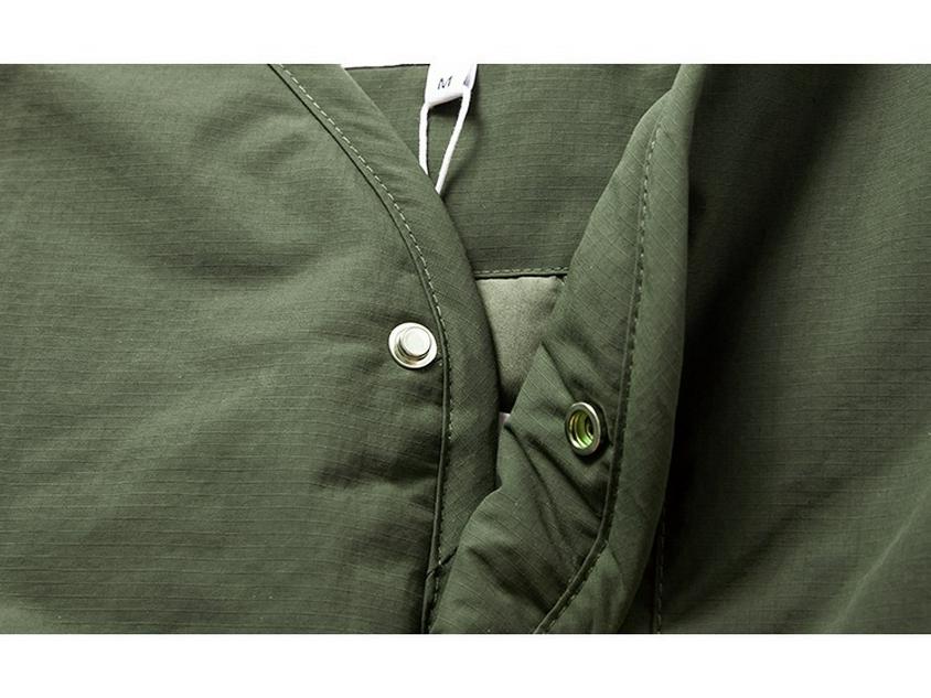 Men's Retro Quilted V-Neck Cotton Jacket
