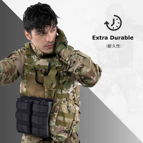 YAPJEB Magazine Pouch, Double, Double, Triple Magazine Pouch, Molle Pistol Mag Pouch, Open Top Molle, Airsoft, Magazine Pouch, Tactical Gear, Military