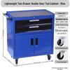 Mobile Locking Tool Trolley Cabinet with Pegboard and Drawers for Workshop Maintenance