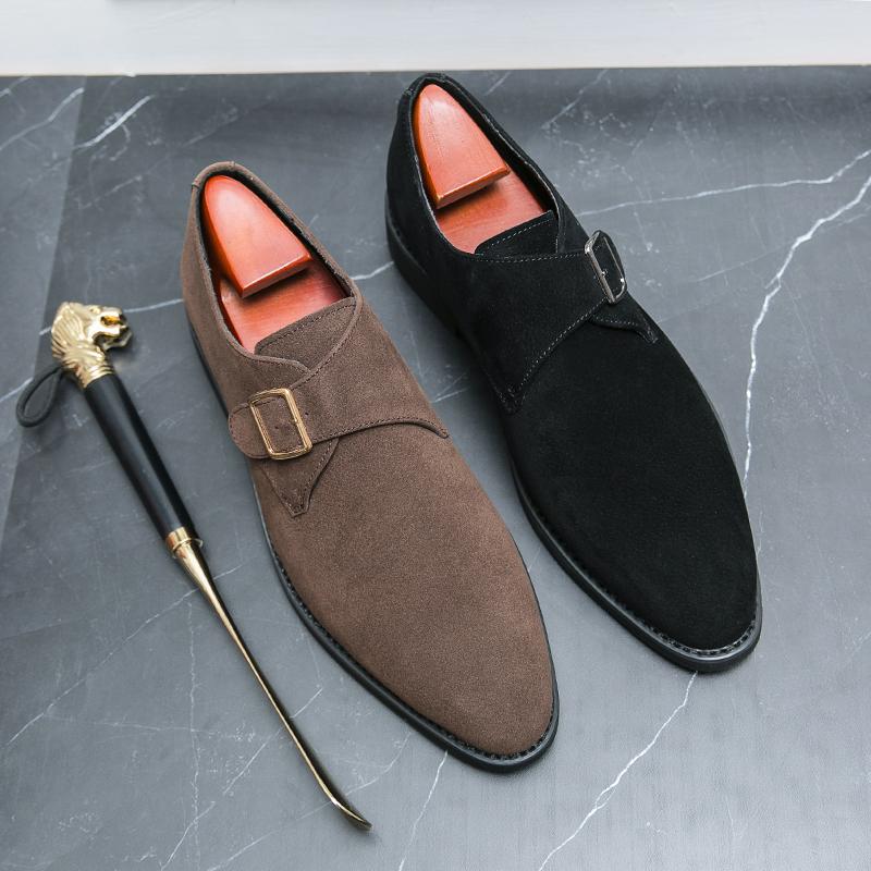Fashion 2024 New High Quality Handmade Oxford Dress Shoes Footwear Wedding Formal Italian Shoes Hot Social Office Pointed Suede Loafers