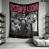 system of a down Wall Tapestry Aesthetic Wall Hanging Printed Fabric Blanket Decorative Tapestries for Bedroom Living Room Home Decor