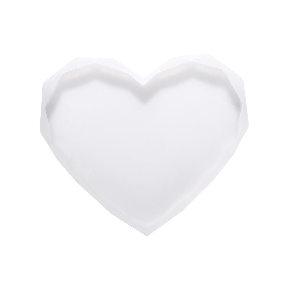 

Handcraft Epoxy Silicone Diamond Edge Placemat Heart Shaped Resin Casting Mold Coaster Mold Tray Mould Pad Clay Tools